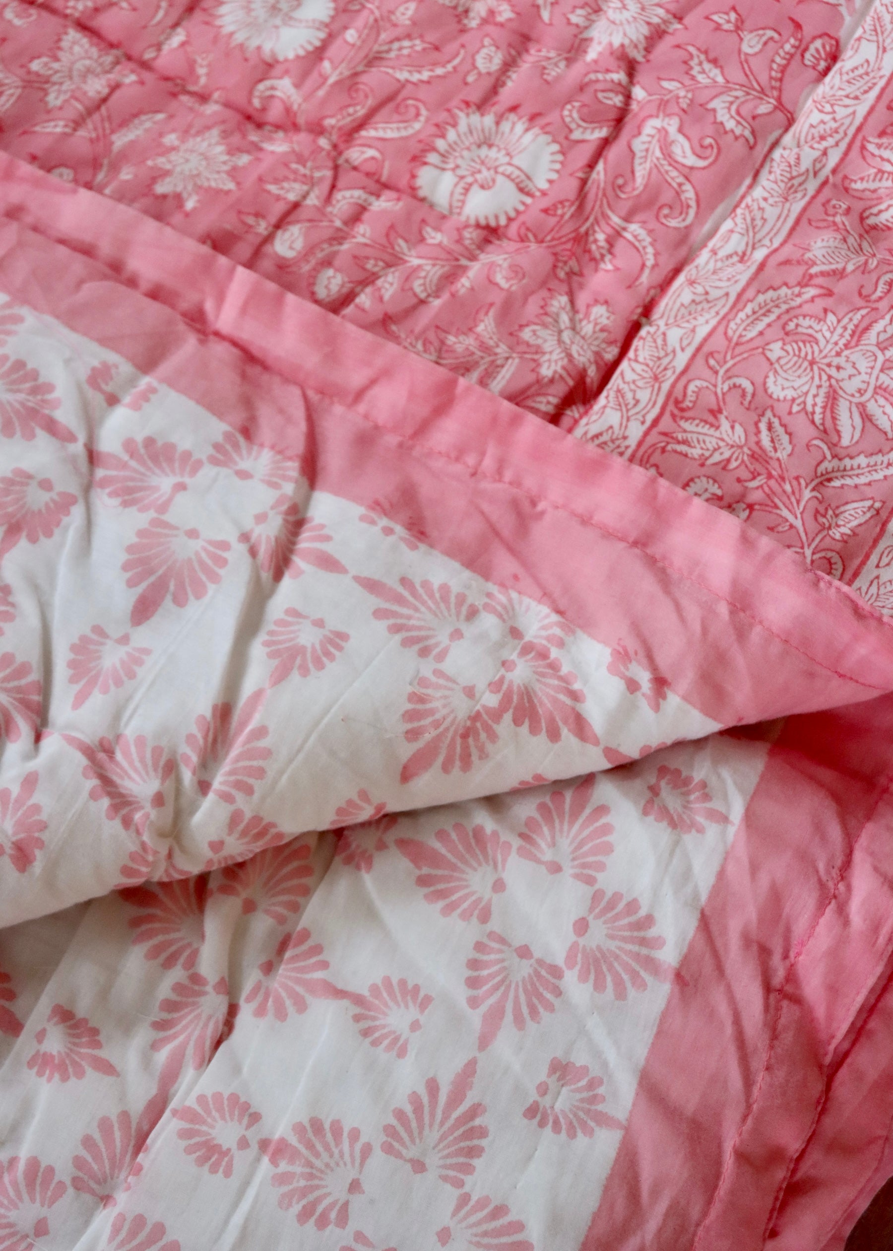 Hand block Printed Quilt - Rani