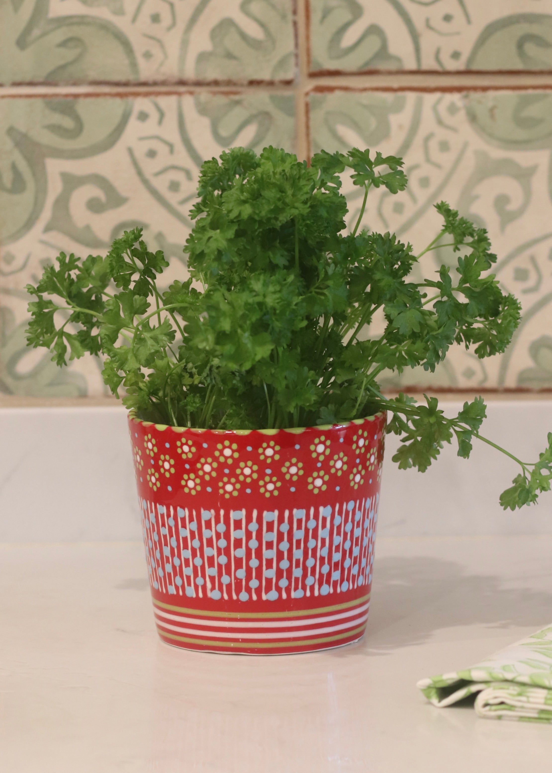 Herb Pot - Red