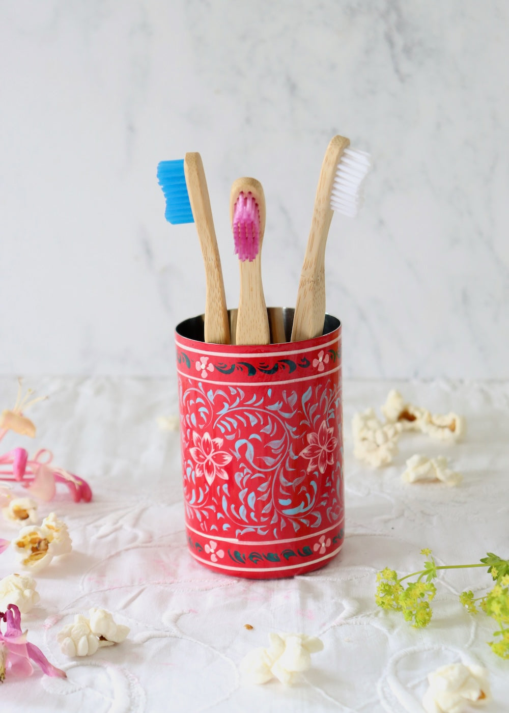 Brush Pot- Red