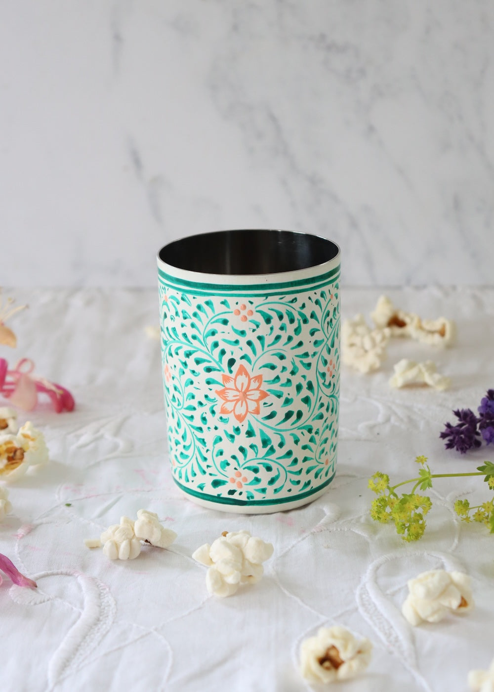 Brush Pot- Summer Garden