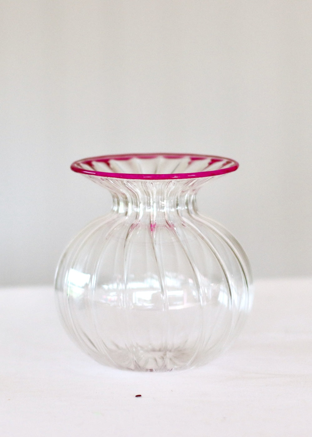 NEW Luna Vase - Hot Pink Rim