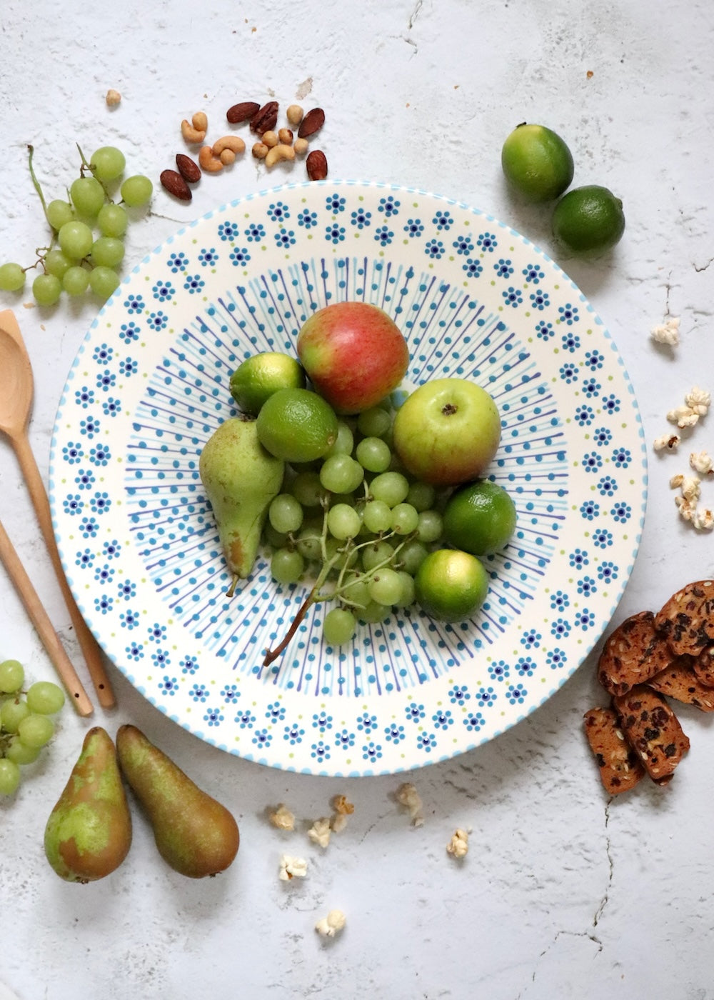 Juniper Platter White & Blue