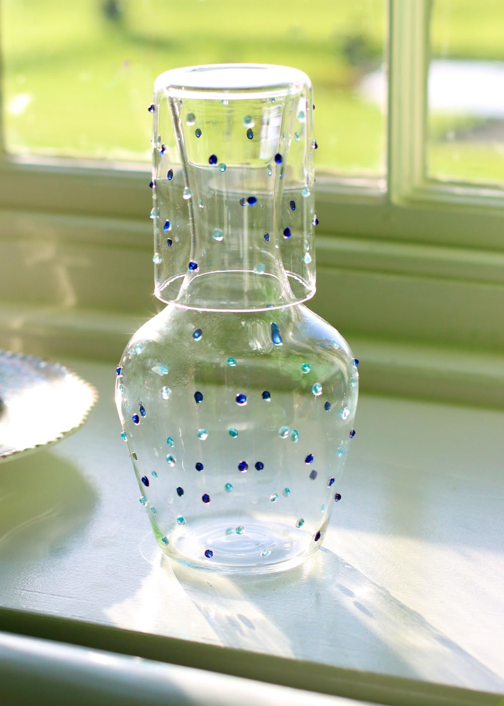 Carafe & Glass Set Dotty Blue