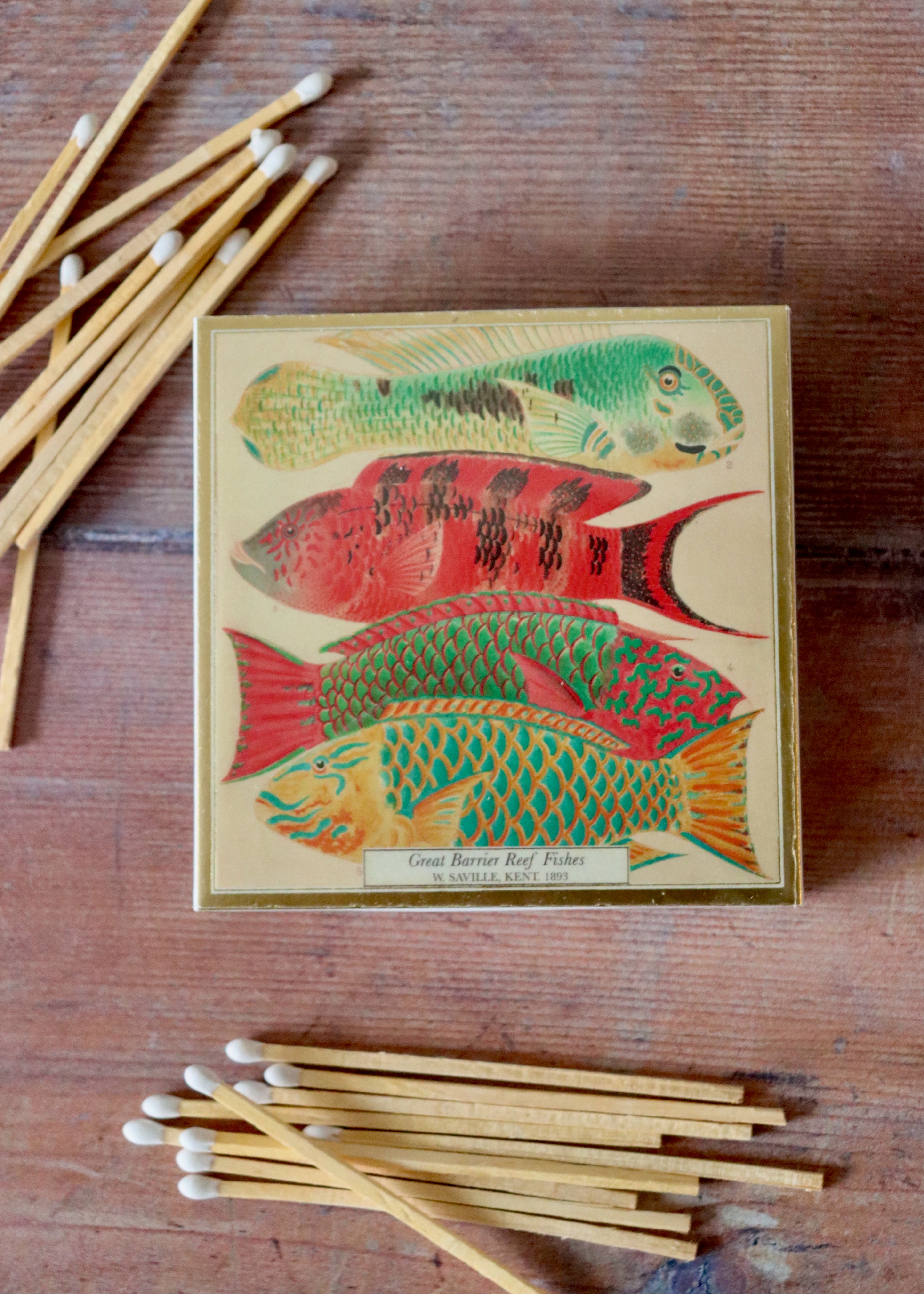 Square Matchbox - Fish