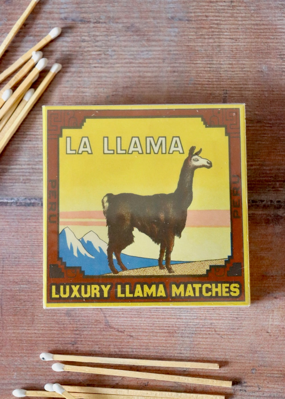 Square Matchbox - Llama