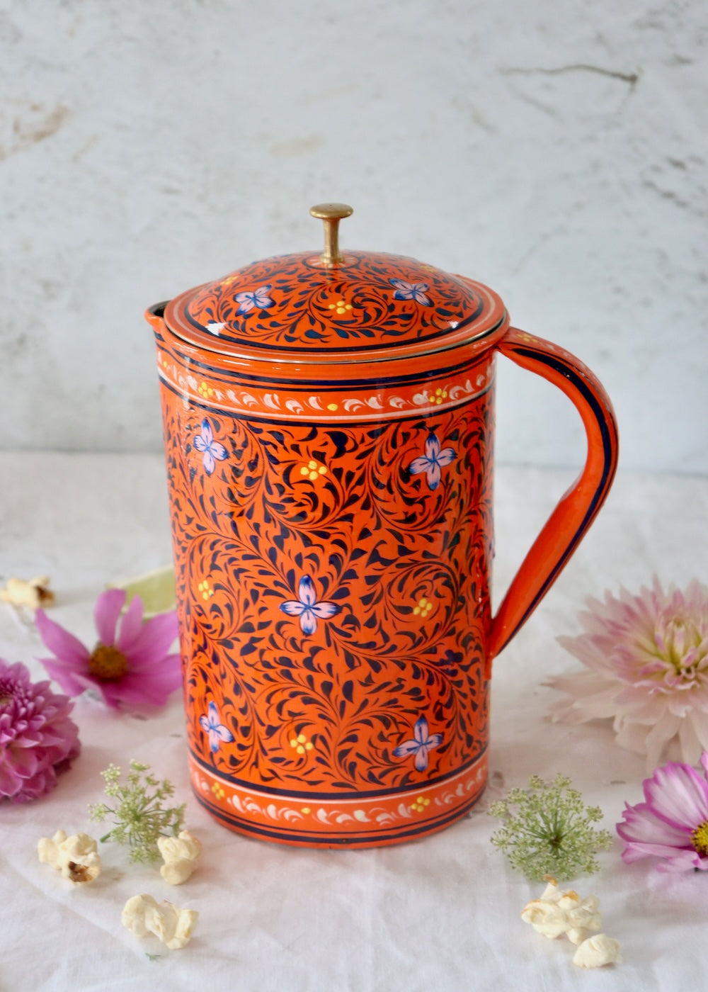 Painted Water Pitcher - Orange