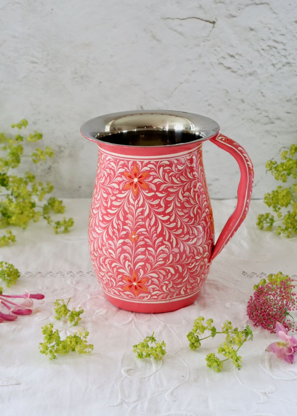 Painted Water Jug- Hot Pink