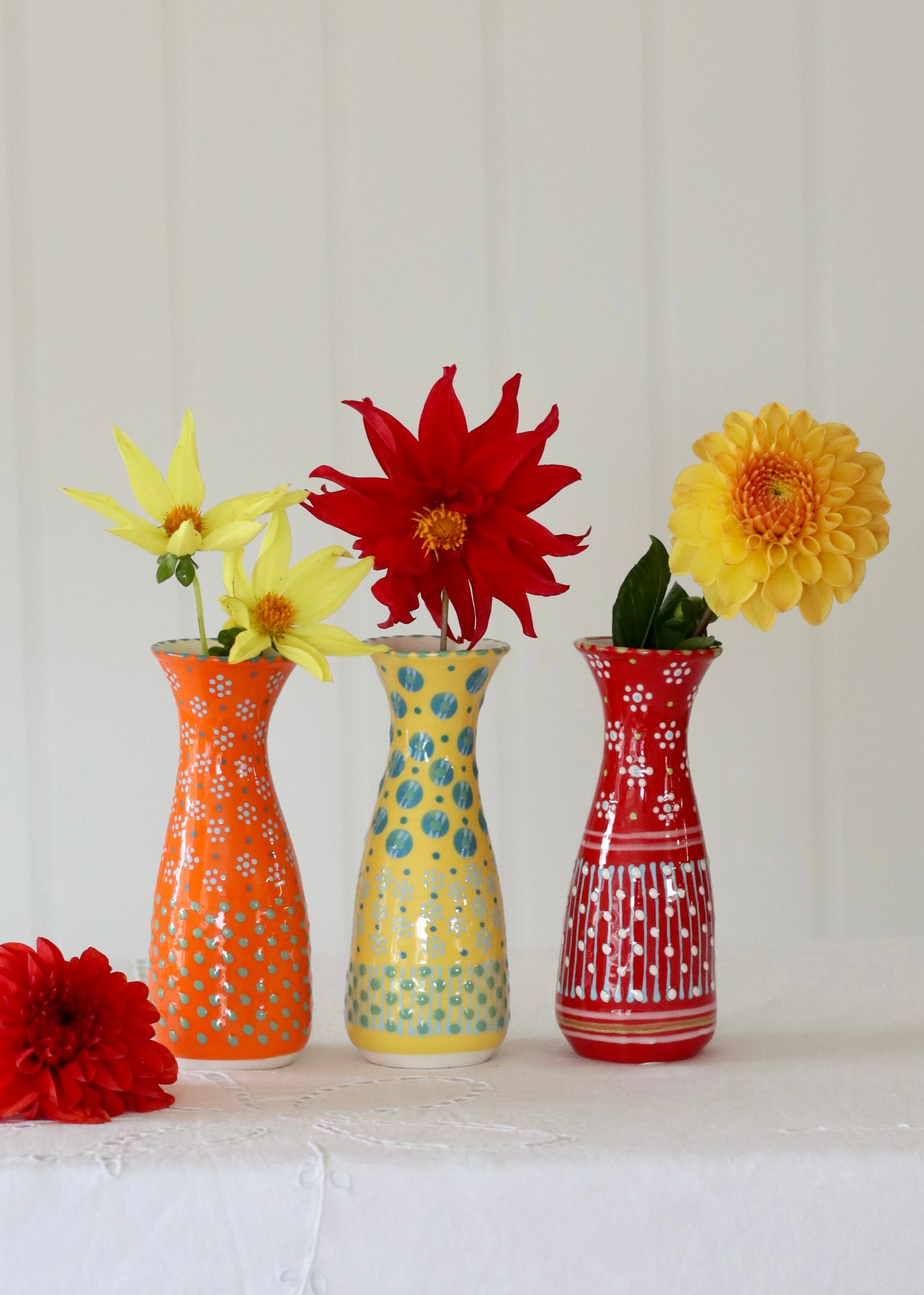 Bud Vase - Set of Three Brights