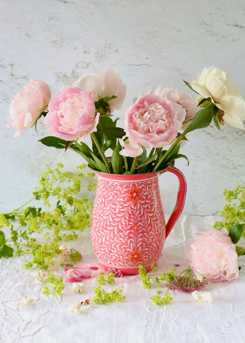 Painted Water Jug- Hot Pink