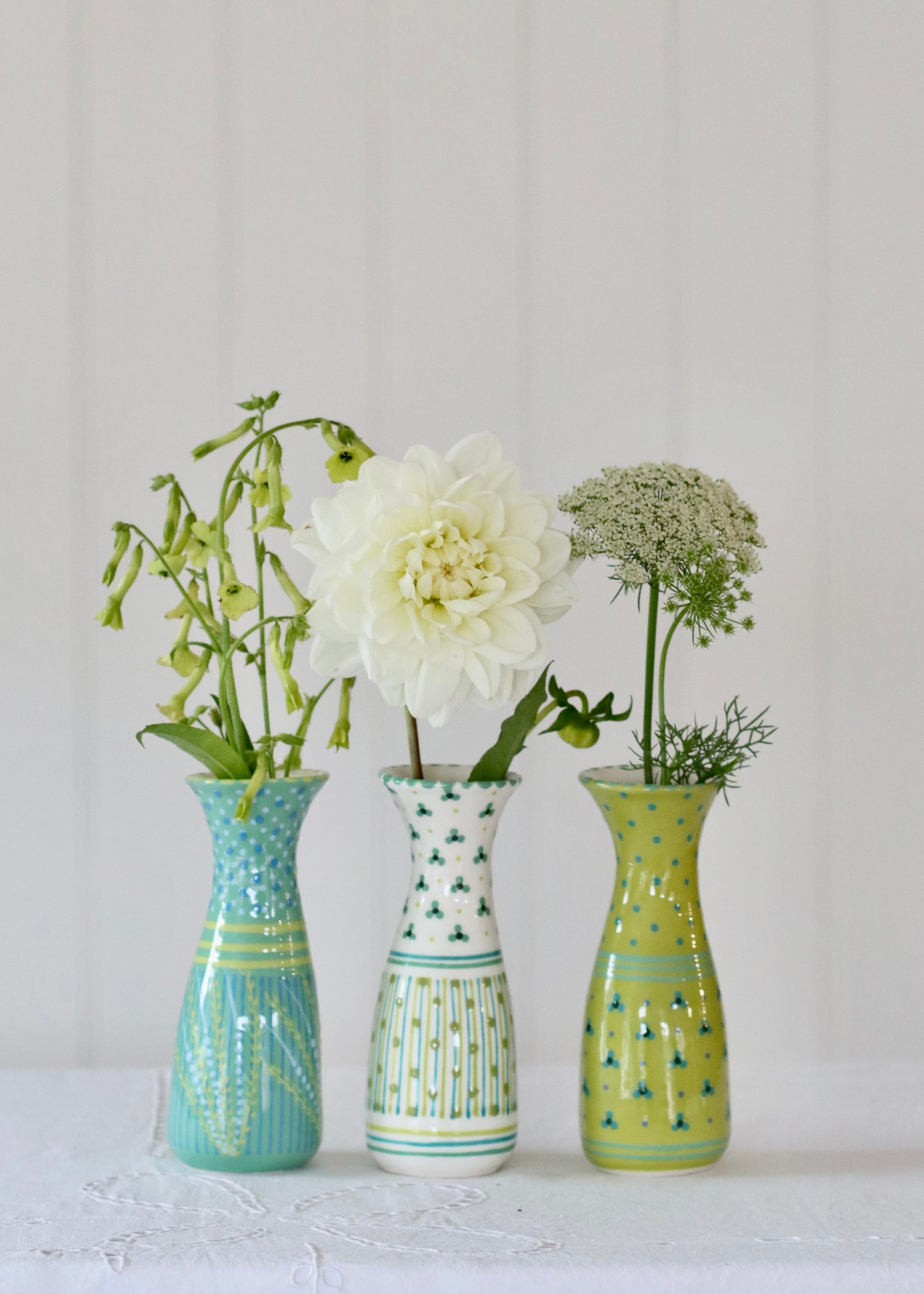 Bud Vase - Set of Three Greens