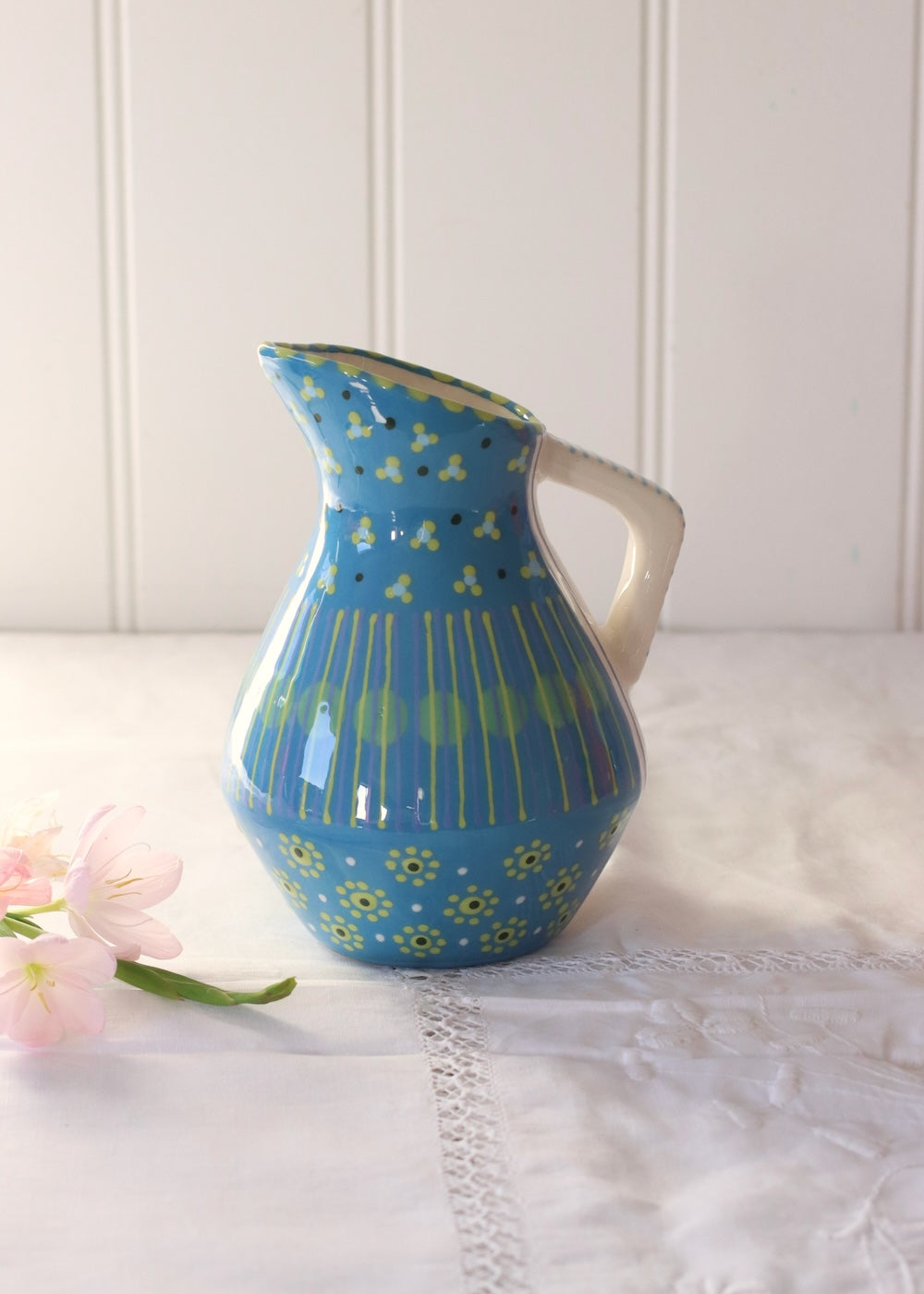 Art Deco Jug Mid Blue