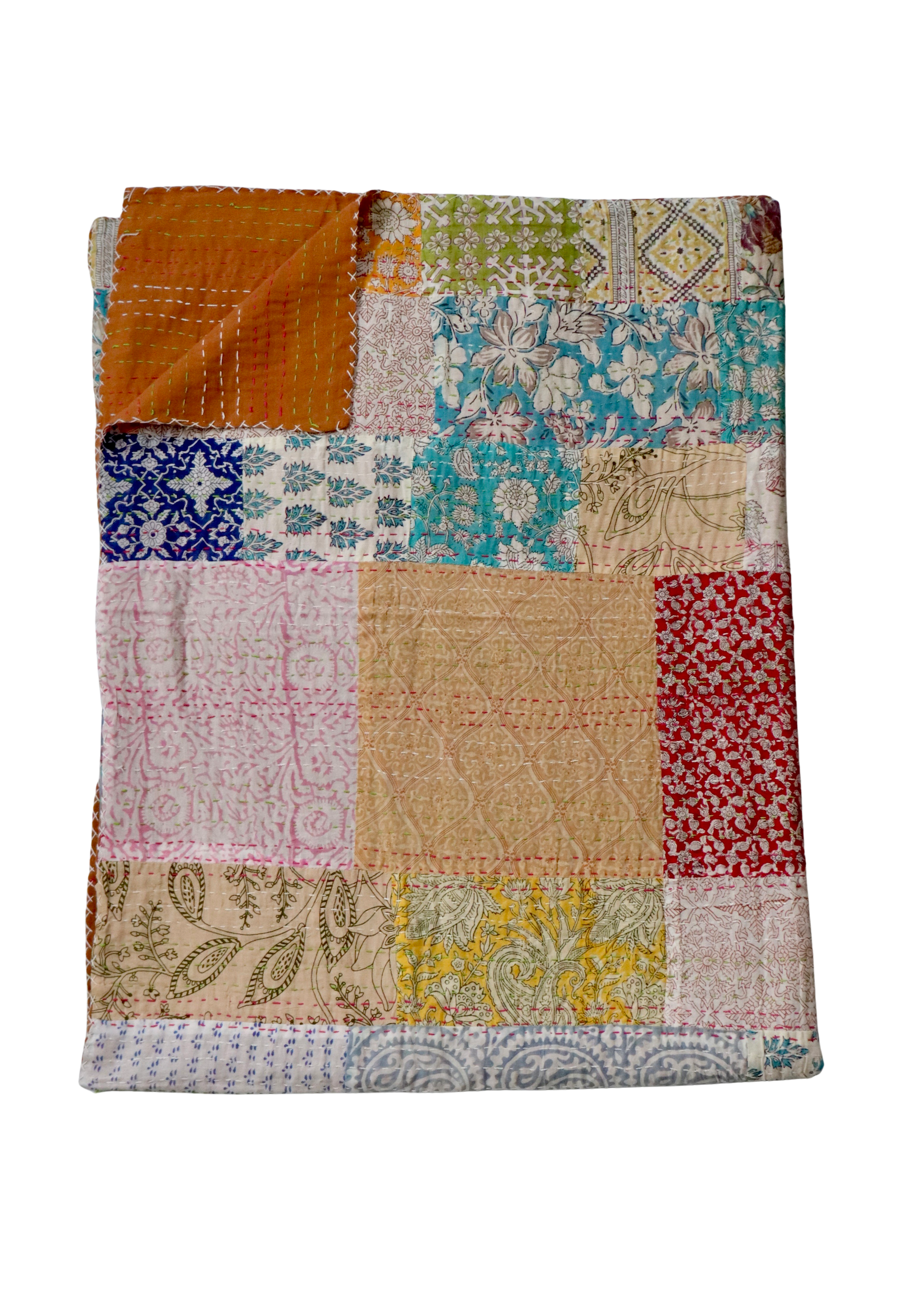 Block Print Patchwork Throw 1 - Single