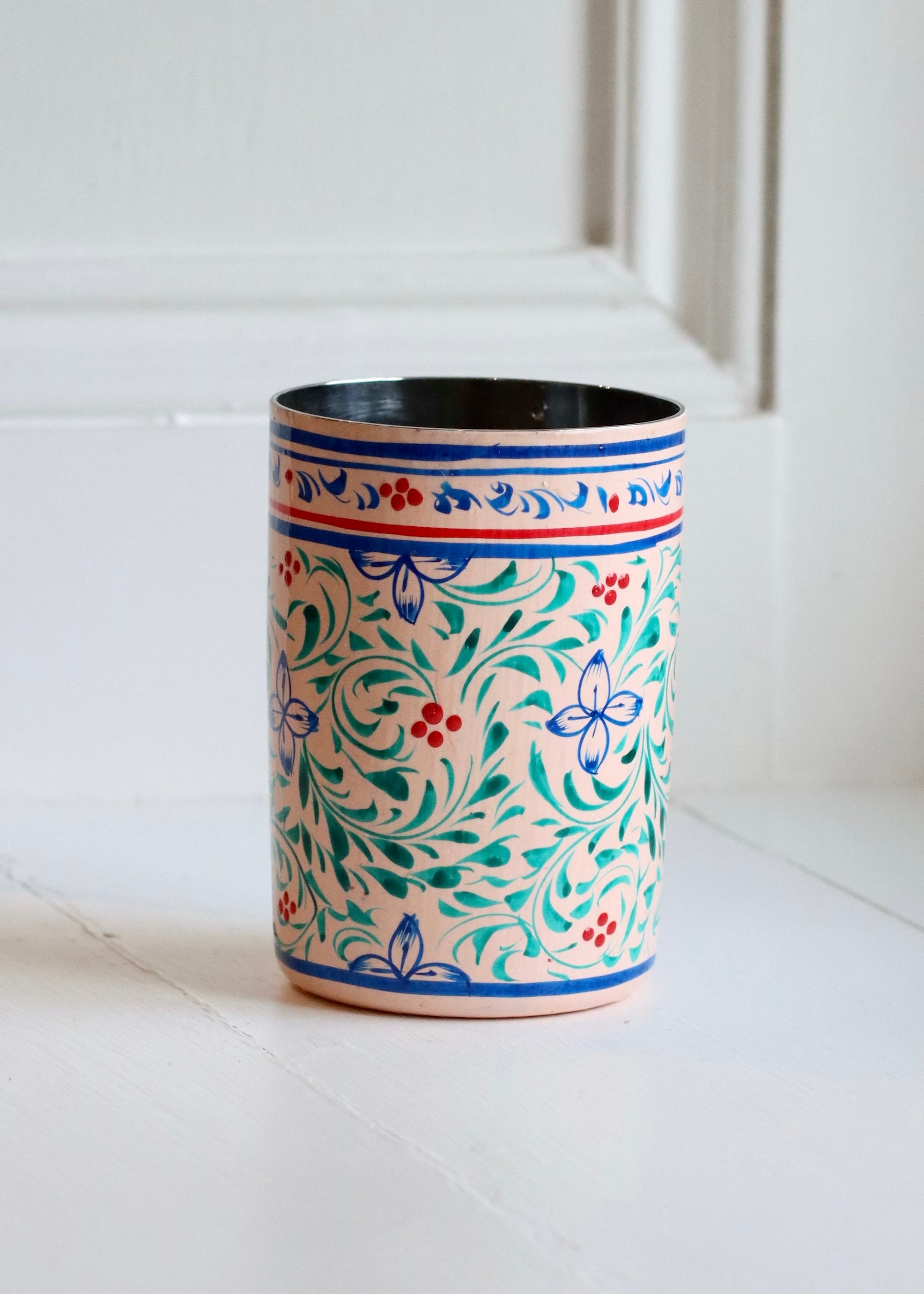 Brush Pot - Set of Three - Pink, Olive and Petrol