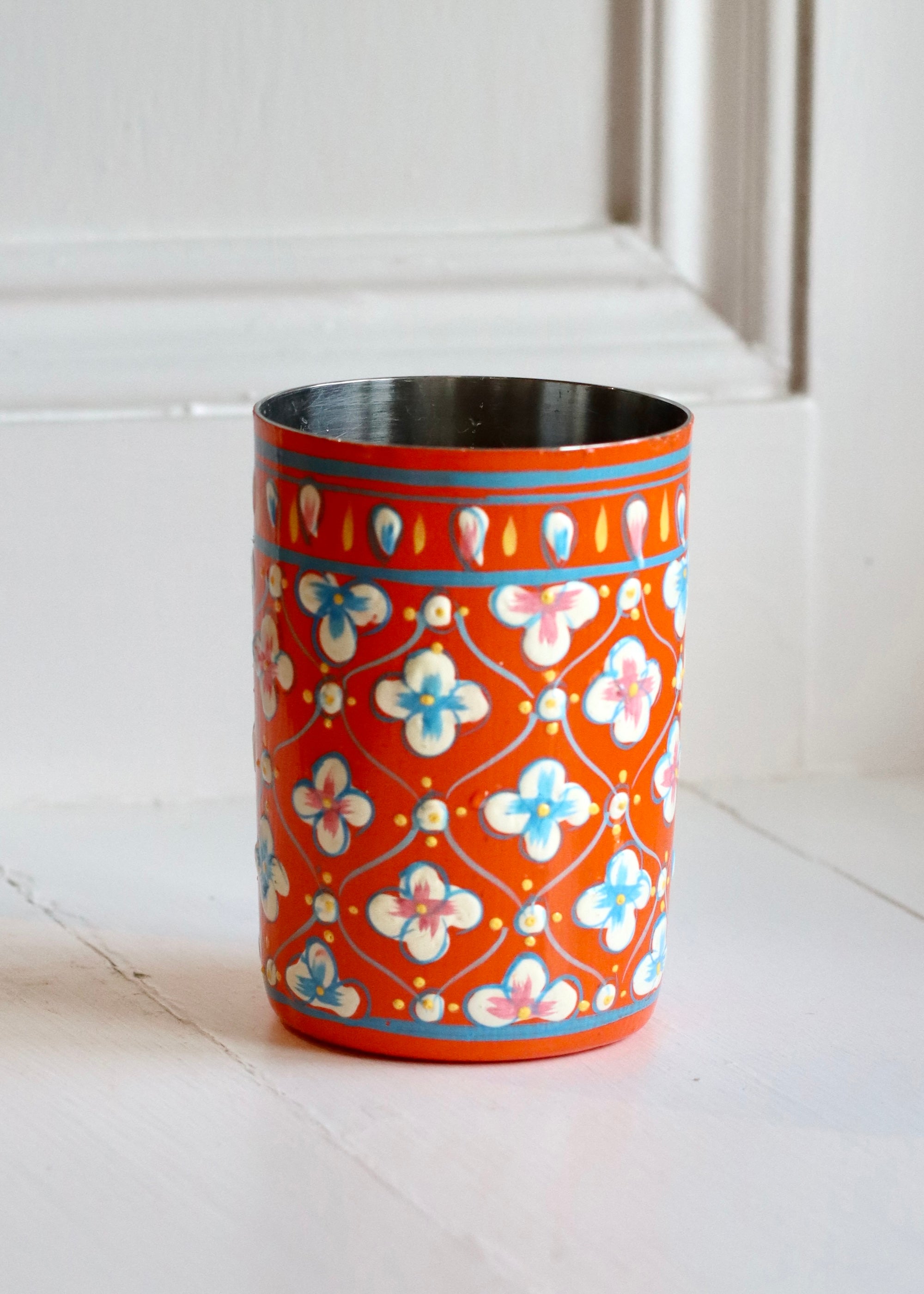 Brush Pot - Set of Three - Pink,Orange and White