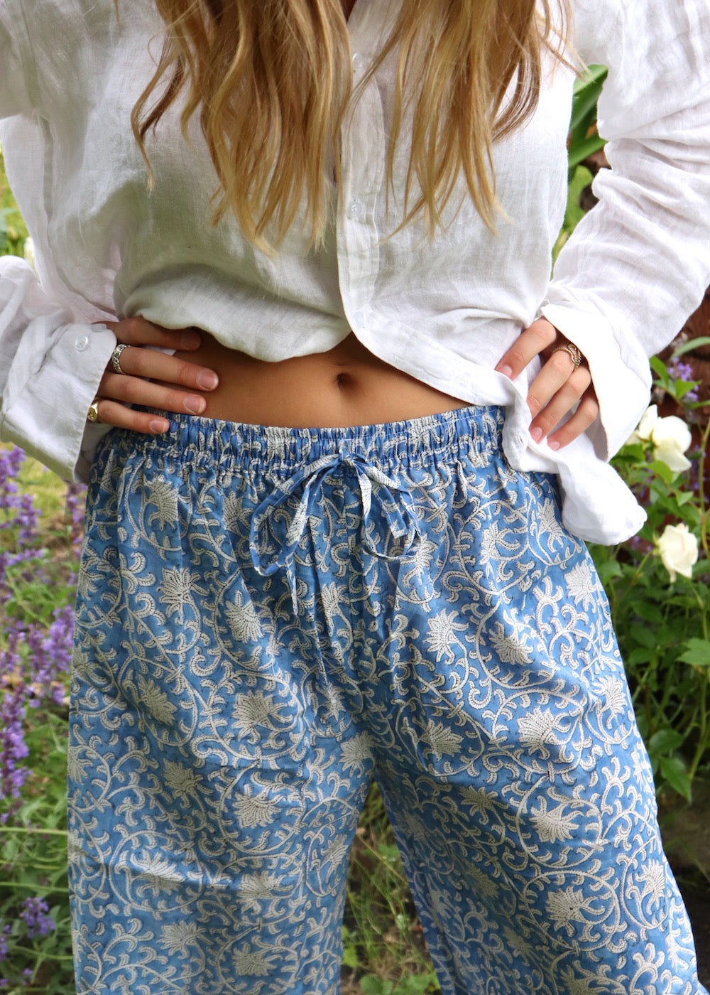 Paxos Floaty Trousers - Greek Blue