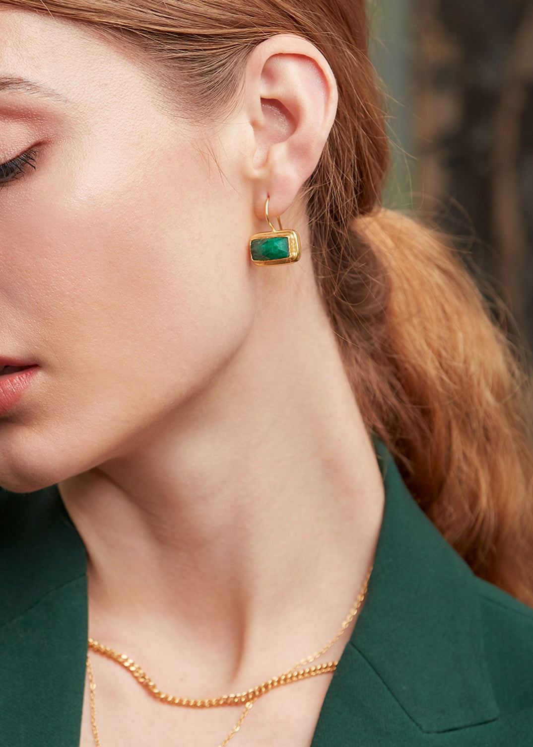 Noa Emerald Drop Earrings