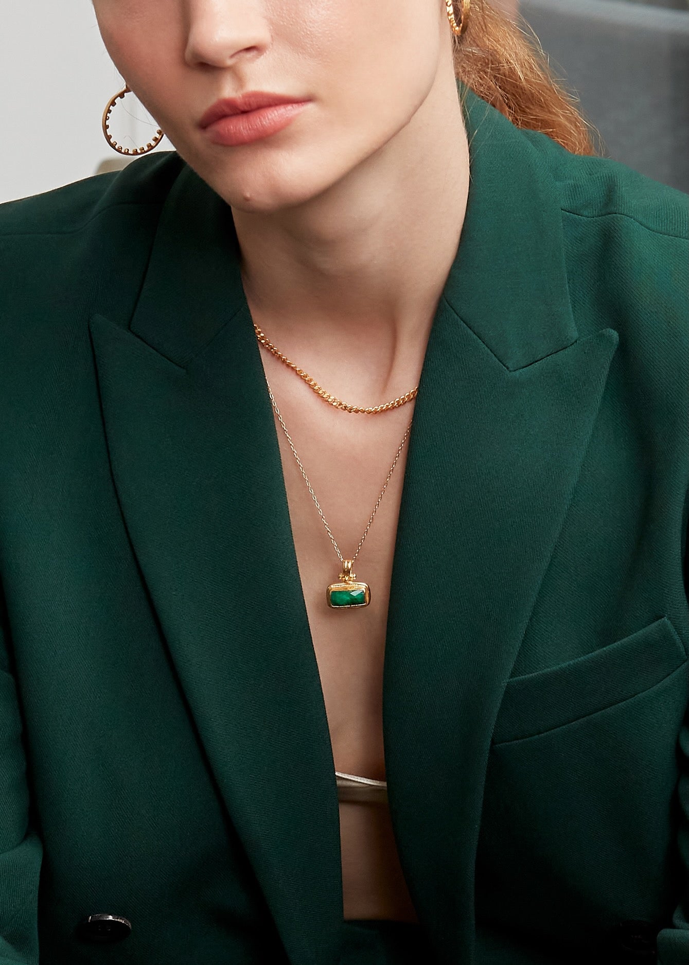 Noa Emerald Pendant Necklace