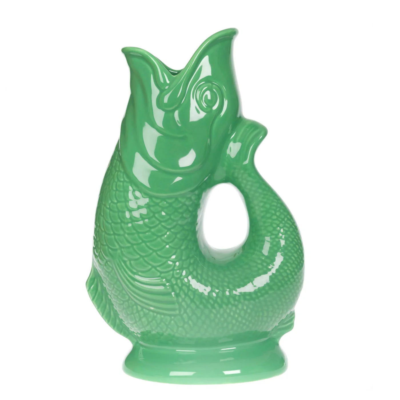 Large Pea Green Glug Jug