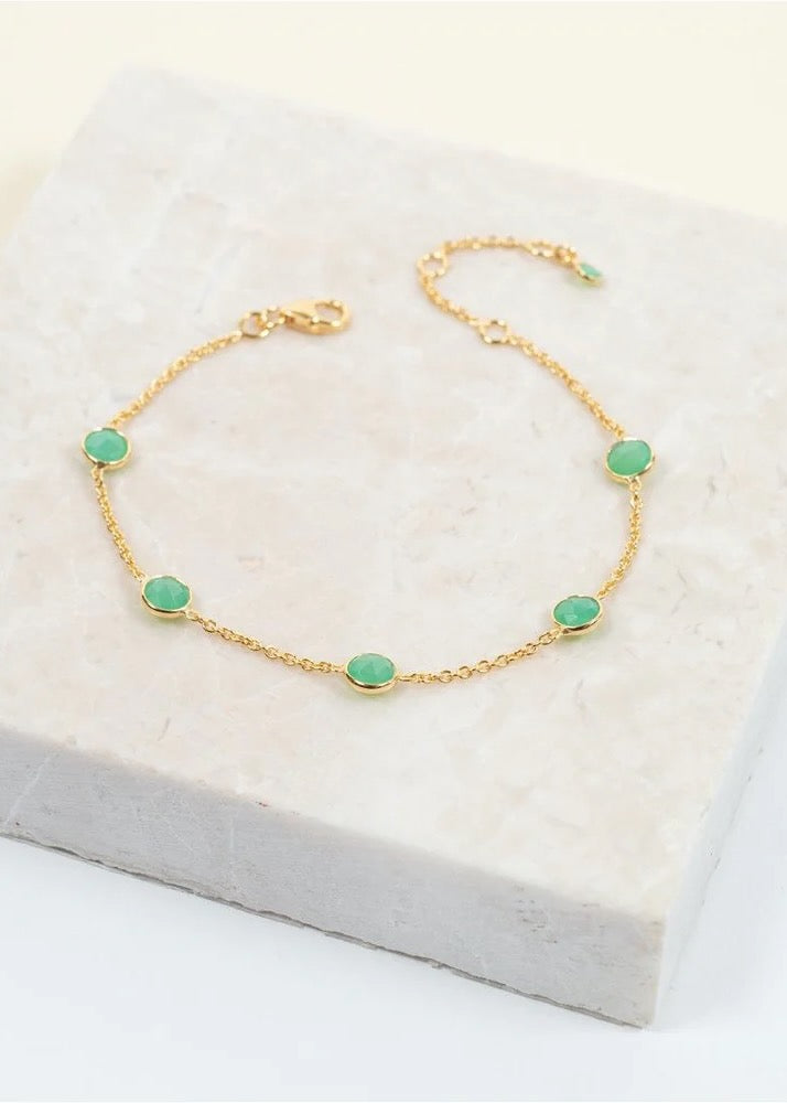 Bracelet - antibes Chrysoprase & Gold Vermeil