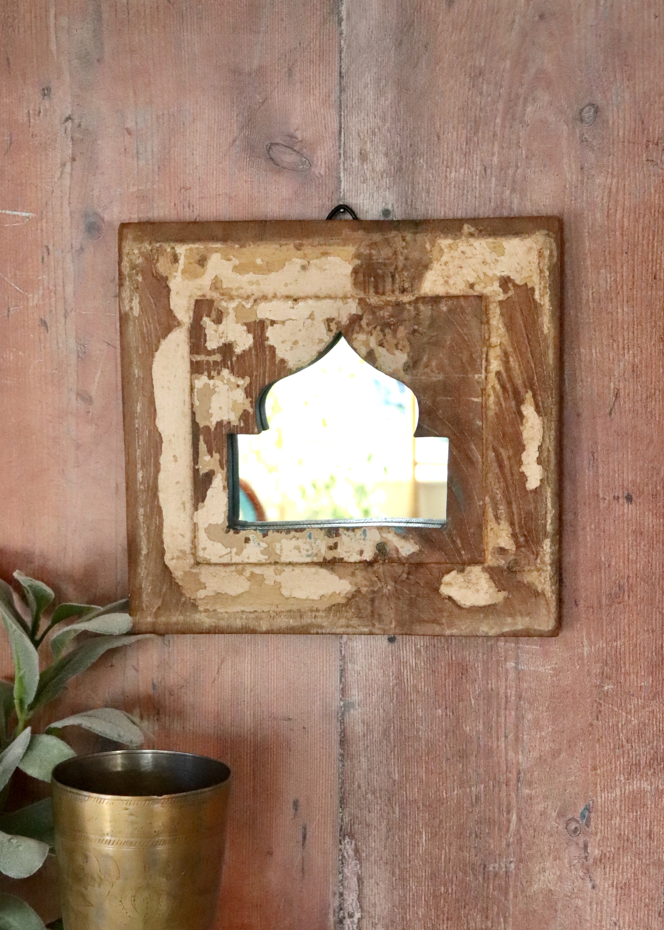 Vintage Wooden Mirror - 36