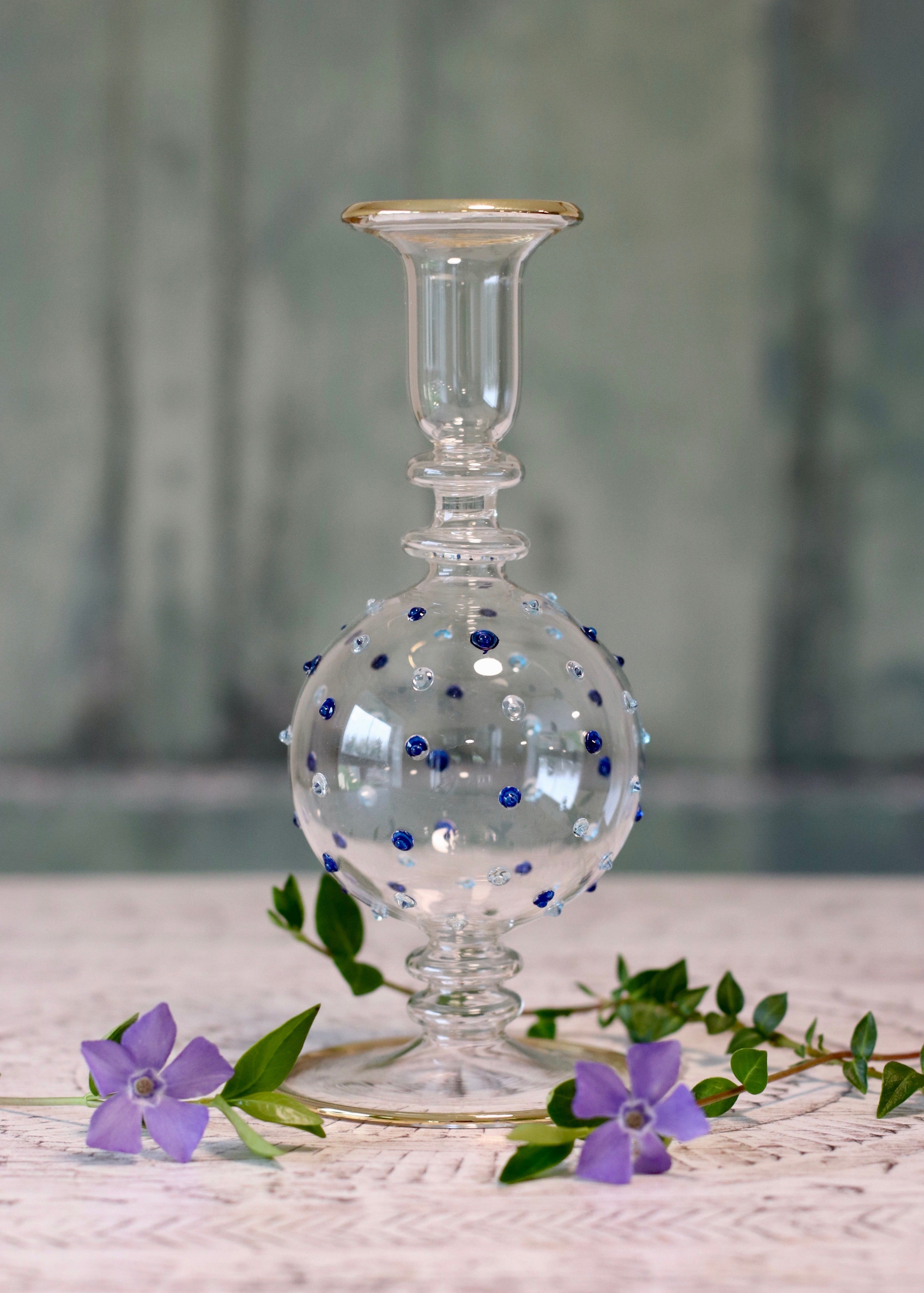 LARGE Bubble Candlestick Dotty Blues